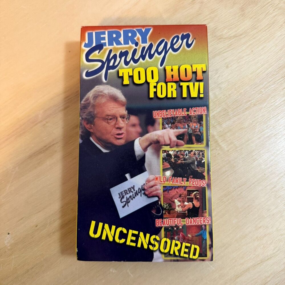 RARE Jerry Springer Too Hot For TV! Uncensored Deluxe Edition VHS 1997 43min